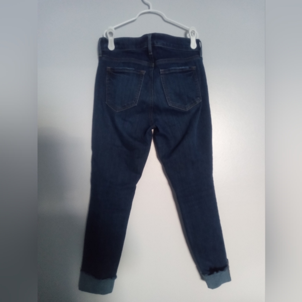 LOFT Modern Skinny Jeans Dark Wash Cuffed Ankle - Size 27/4 - Picture 2 of 9